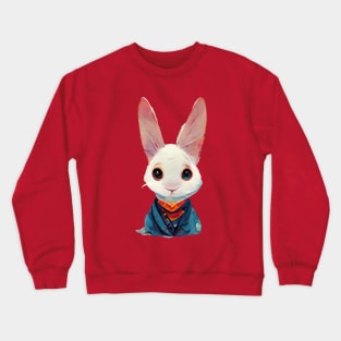 Cute Rabbit Portrait Crewneck Sweatshirt